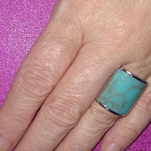 Turquoise & Silver size 7 summer color